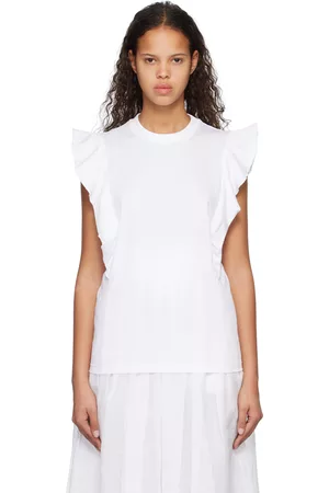 Chloé White Ruffled T-Shirt