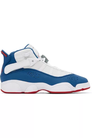 Nike Anelli - Kids White & Blue Jordan 6 Rings Big Kids Sneakers