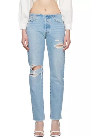 Levi's Donna Pantaloni - Blue 501 Mini Waist Jeans
