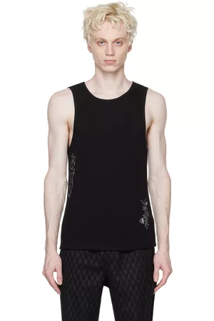 Andersson Bell Uomo Camicie - Black Flower Man Tank Top