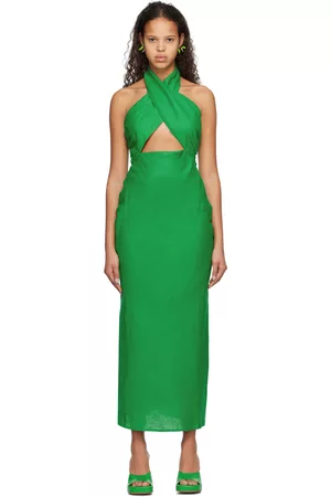 SIMON MILLER Green Yabba Maxi Dress
