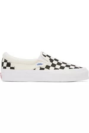 Vans Black & Off-White OG Classic Slip-On Sneakers