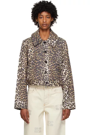 Ganni Brown Leopard Jacket