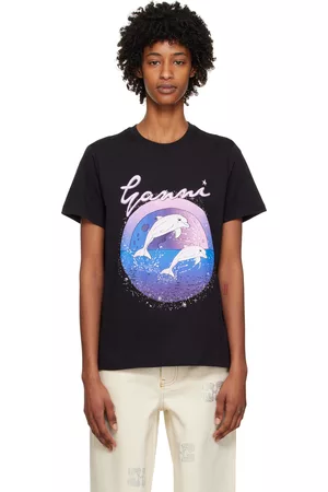 Ganni Black Dolphin T-Shirt