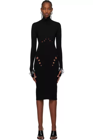 Jean Paul Gaultier Donna Vestiti midi - Black Openworked Midi Dress