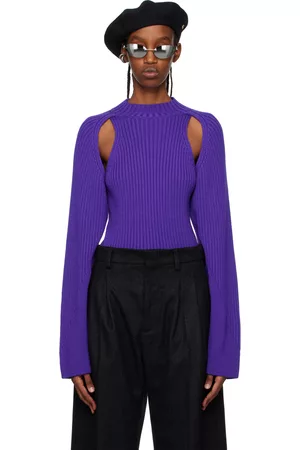 Jean Paul Gaultier Donna Maglioni - Purple Cutout Sweater