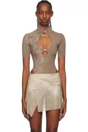 Poster Girl Donna Body - Taupe Daisy Bodysuit