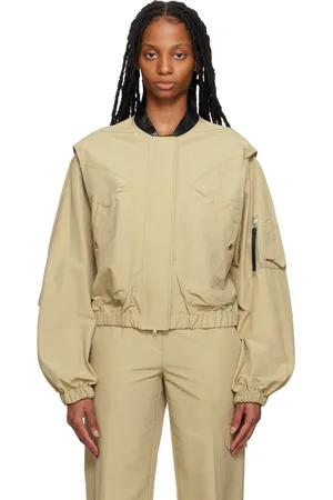 Helmut Lang Beige Oversized Bomber