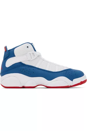 Nike Anelli - Kids White & Blue Jordan 6 Rings Little Kids Sneakers