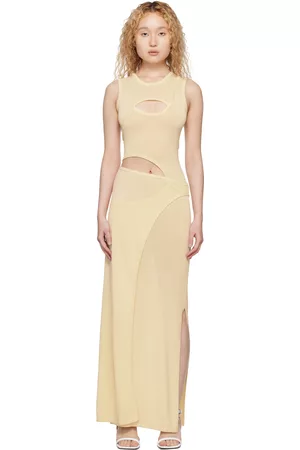AYA MUSE Donna Vestiti lunghi - Off-White Marmo Maxi Dress