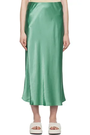 Max Mara Green Blando Midi Skirt