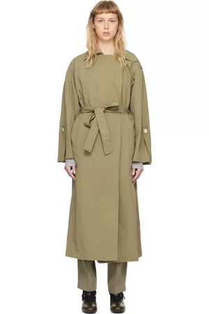 Dagmar Donna Impermeabili - Khaki Crinkled Trench Coat