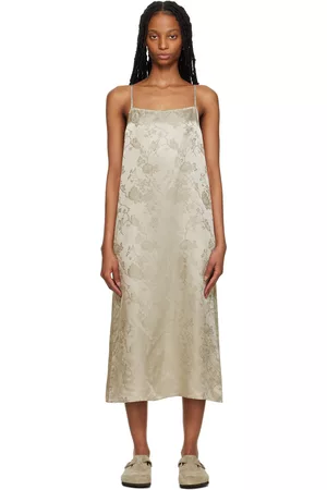 6397 Donna Vestiti stampati - Gray Floral Maxi Dress