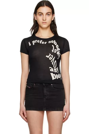Diesel Donna T-shirt - Black T-Uncutie-Raw T-Shirt