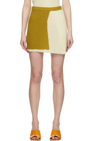 ECKHAUS LATTA Off-White & Tan Coastal Miniskirt