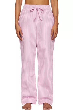 Tekla Donna Pigiami - Pink Striped Pyjama Pants