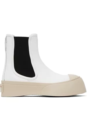 Marni Donna Stivali - White Pablo Chelsea Boots