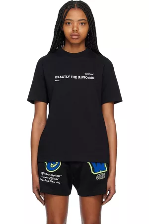 OFF-WHITE Donna T-shirt - Black 'Exactly The Opposite' T-Shirt