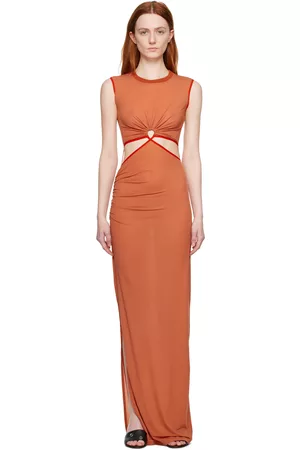 Nensi Dojaka Donna Vestiti lunghi - Orange Ruched Maxi Dress