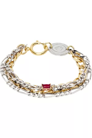 In Gold We Trust Uomo Bracciali - SSENSE Exclusive Silver & Curb Chain Bracelet