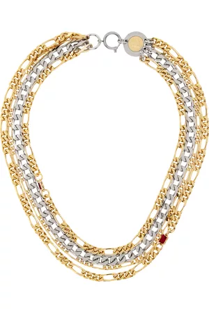 In Gold We Trust Uomo Collane - SSENSE Exclusive Silver & Gold Curb Chain Necklace