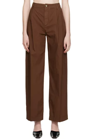Hope Donna Pantaloni - Brown Lungo Trousers