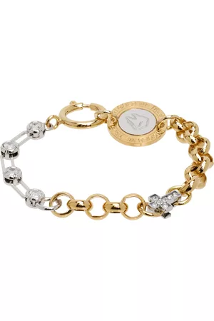 In Gold We Trust Uomo Bracciali - SSENSE Exclusive Silver & Cross Bracelet