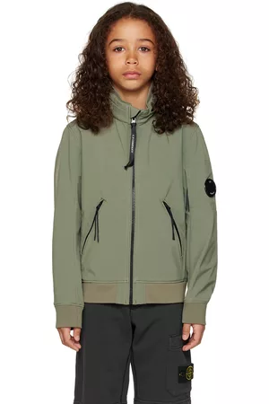 C.P. Company Giacche - Kids Green Stand Collar Jacket