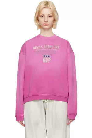 Guess Donna Felpe - Pink Distressed Sweatshirt