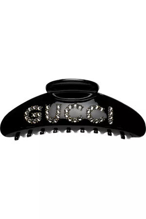 Gucci Donna Accessori per capelli - Black Crystal Logo Hair Clip