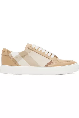Burberry Donna Sneakers - Beige Check & Leather Sneakers