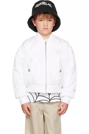 Maison Margiela Giacche bomber - Kids White Embroidered Bomber Jacket