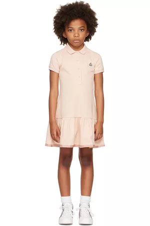 Moncler Bambina Vestiti - Kids Pink Logo Dress