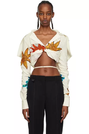 Jacquemus Donna Camicie - Beige Le Raphia 'La Chemise Meio' Shirt