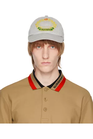 Burberry Uomo Cappelli con visiera - Gray Oak Leaf Crest Cap
