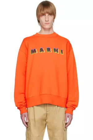 Marni Uomo Felpe - Orange Printed Sweatshirt