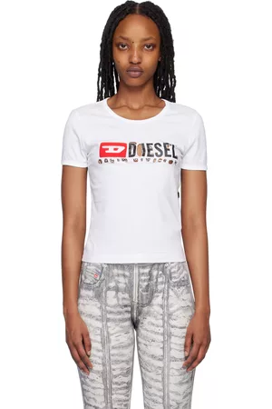 Diesel Donna T-shirt - White T-Uncutie-Divstroyed T-Shirt