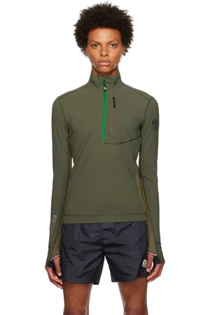 Moncler Green Half-Zip Sweater