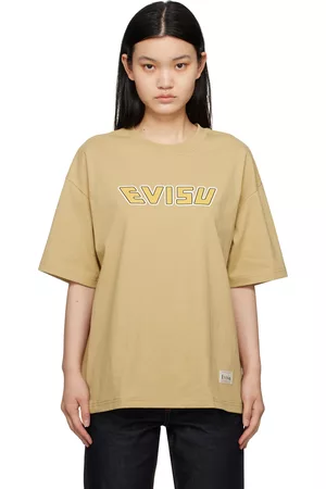 Evisu Donna T-shirt - Beige Bonded T-Shirt