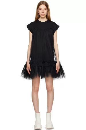 Msgm Donna Vestiti in tulle - Black Layered Minidress