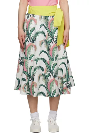 Maison Kitsuné Donna Gonne midi - Multicolor Hotel Olympia Edition Palm Frond Midi Skirt