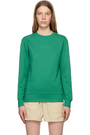 C.P. Company Donna Felpe - Green Embroidered Sweatshirt
