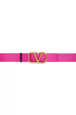 VALENTINO GARAVANI Donna Cinture - Pink VLogo Reversible Belt