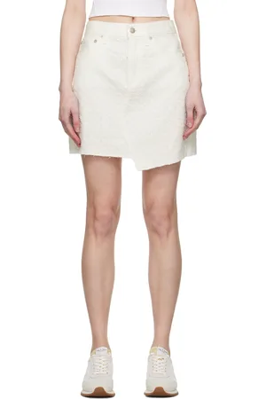 RAG&BONE White Kayla Denim Miniskirt