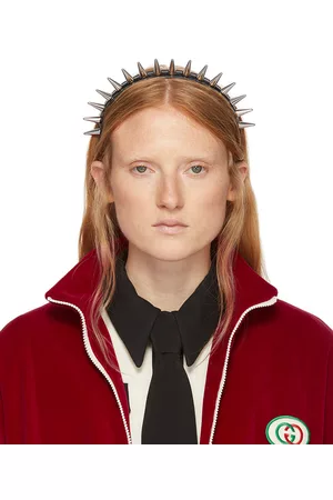 Gucci Donna Accessori per capelli - Black Leather Studs Headband