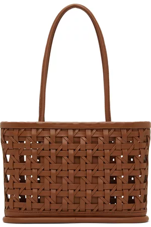 LEMELS Donna Shopper e tote bag - Brown Woven Medium Shopper Bag