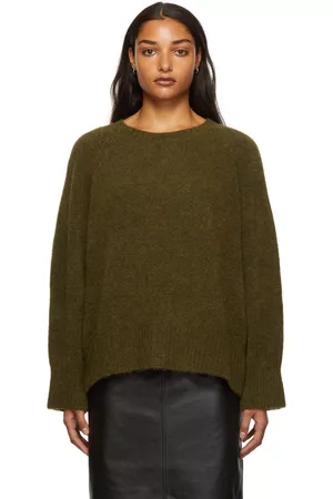 Dagmar Donna Khaki Emily Knitted Crewneck