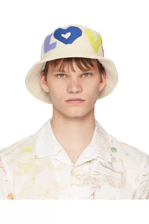 Paul Smith Uomo Cappello Bucket - Off-White 'Love' Appliqué Bucket Hat