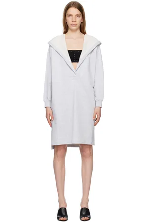 Alaïa Gray Hooded Minidress