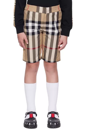 Burberry Pantaloncini - Kids Beige Check Shorts
